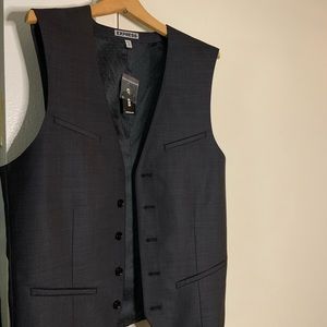 Express XS formal vest. Black/Grey